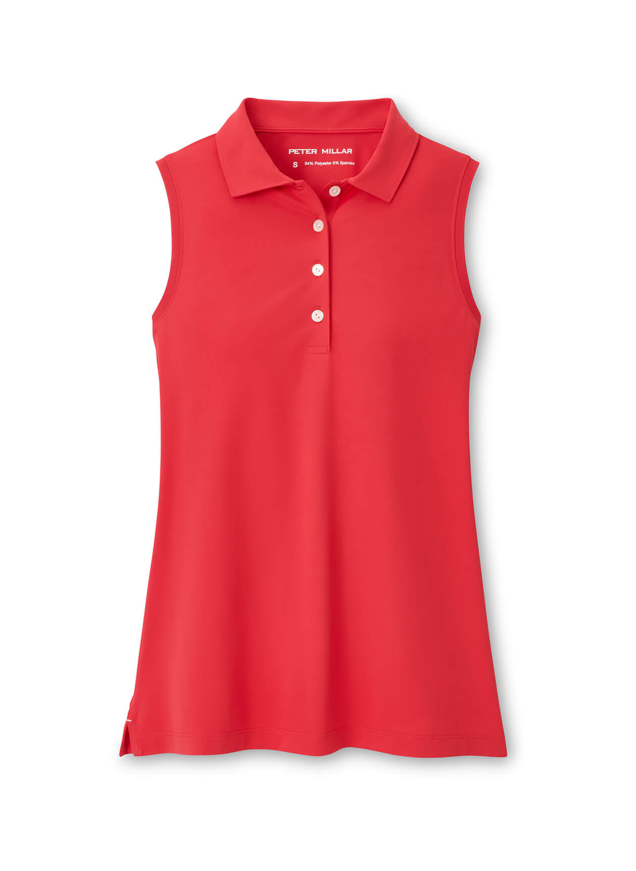 Women's Banded Sport Mesh Sleeveless Button Polo