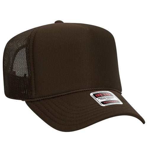 5 Panel High Crown Mesh Back Trucker Hat