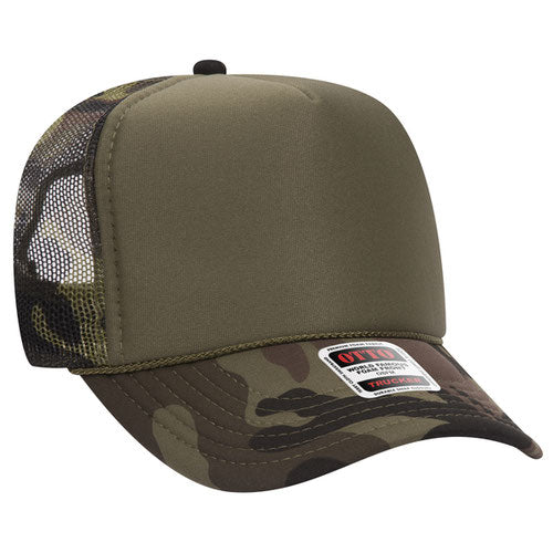 5 Panel High Crown Mesh Back Trucker Hat