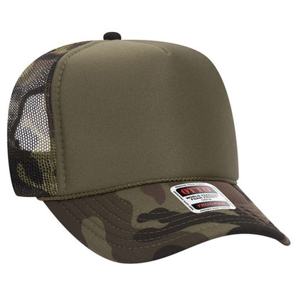 5 Panel High Crown Mesh Back Trucker Hat