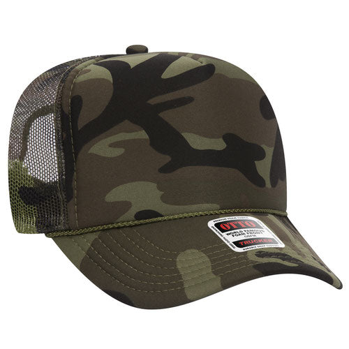 5 Panel High Crown Mesh Back Trucker Hat
