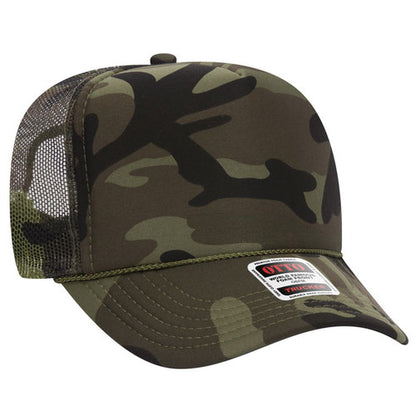 5 Panel High Crown Mesh Back Trucker Hat