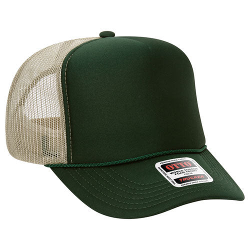 5 Panel High Crown Mesh Back Trucker Hat