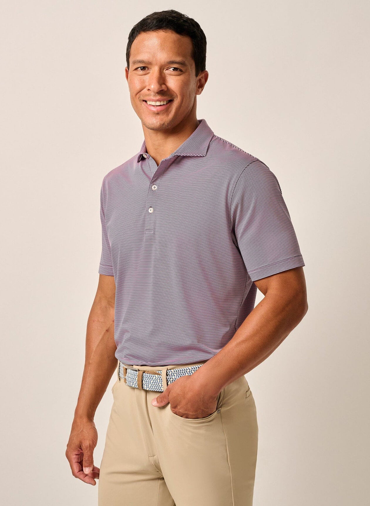 Men's Lyndon Striped Polo