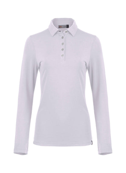 Women's Hollow Pima Long Sleeve Polo