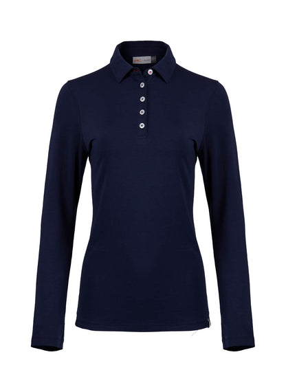 Women's Hollow Pima Long Sleeve Polo