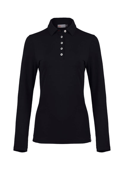 Women's Hollow Pima Long Sleeve Polo