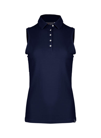 Women's Hollow Pima Sleeveless Polo