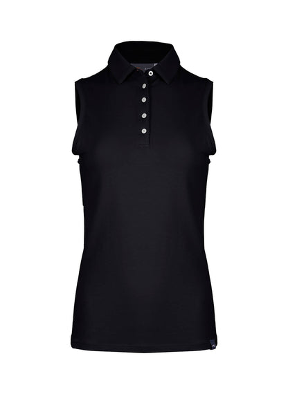 Women's Hollow Pima Sleeveless Polo