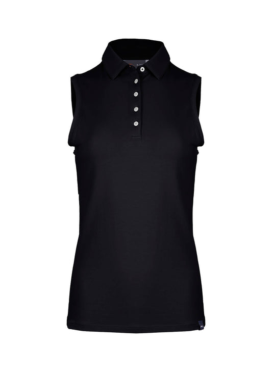 Women's Hollow Pima Sleeveless Polo