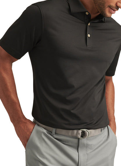Men's Solid Performance Polo - Self Collar