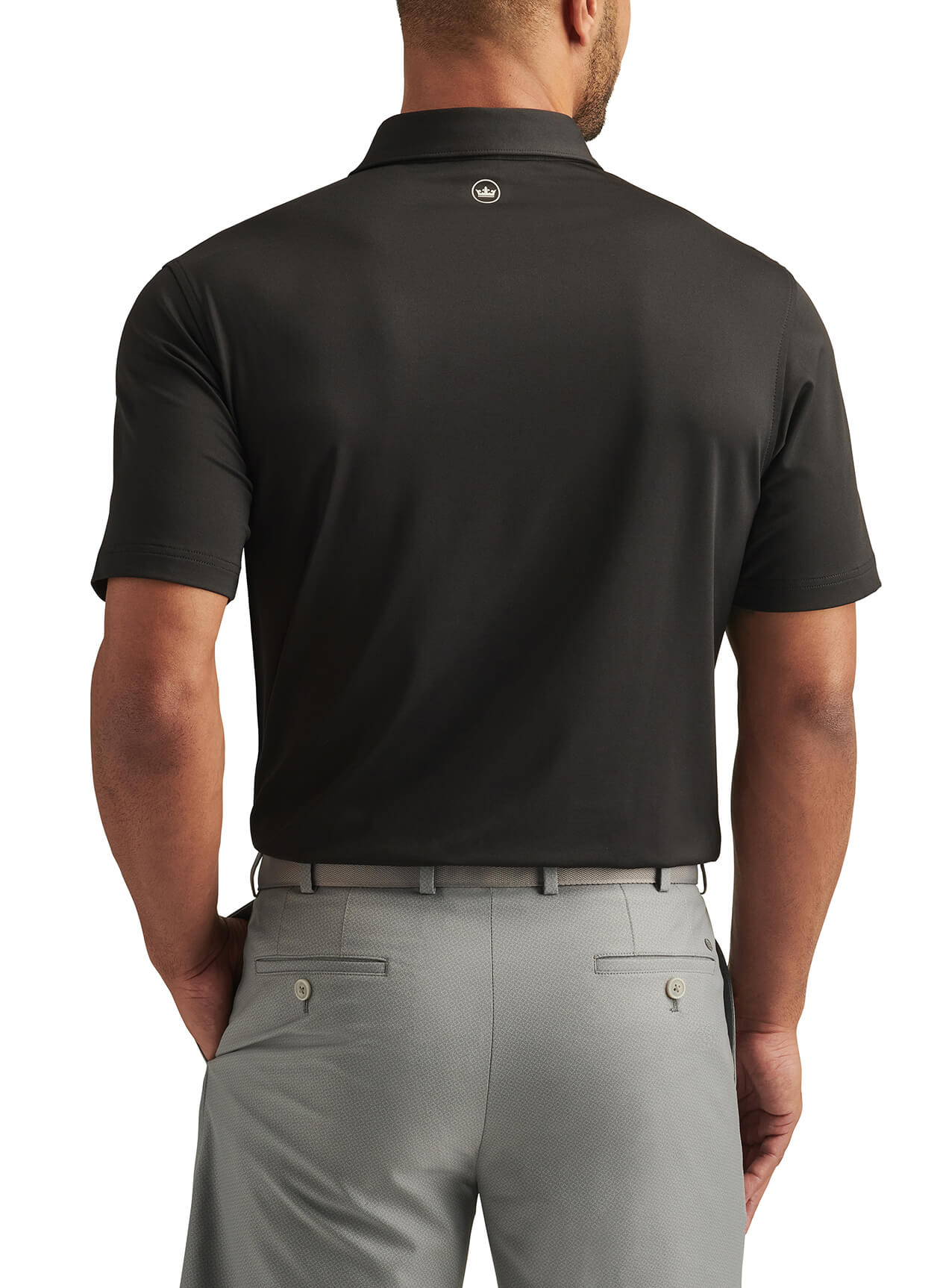 Men's Solid Performance Polo - Self Collar