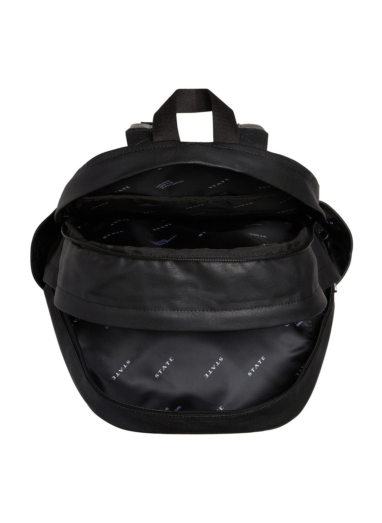 Large Double Pocket Coated Canvas Backpack
